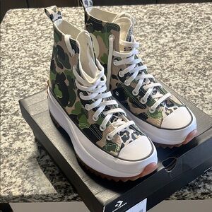 Camouflage High-Top Sneakers
